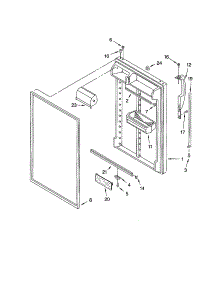 Refrigerator Door parts for Kenmore Refrigerator 106.61194107 (10661194107, 106 61194107) from AppliancePartsPros.com