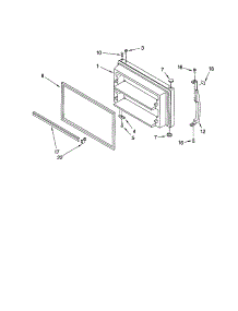 Freezer Door parts for Kenmore Refrigerator 106.61194107 (10661194107, 106 61194107) from AppliancePartsPros.com