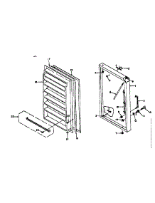 Door Parts parts for Kenmore Freezer 106.6123210 (1066123210, 106 6123210) from AppliancePartsPros.com