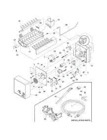 Ice Maker parts for Kenmore Refrigerator 253.57392602 (25357392602, 253 57392602) from AppliancePartsPros.com