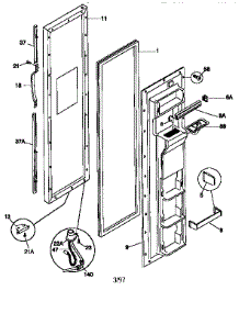 Freezer Door parts for Kenmore Refrigerator 253.57672790 (25357672790, 253 57672790) from AppliancePartsPros.com