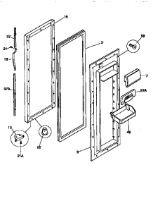 Fresh Food Door parts for Kenmore Refrigerator 253.57672790 (25357672790, 253 57672790) from AppliancePartsPros.com
