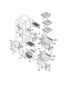 Freezer Shelves parts for Kenmore Refrigerator 253.57672791 (25357672791, 253 57672791) from AppliancePartsPros.com