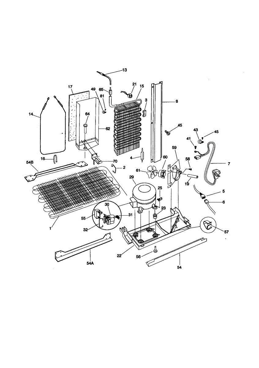 Parts for Kenmore 253.57672791 (25357672791, 253 57672791): Compressor ...