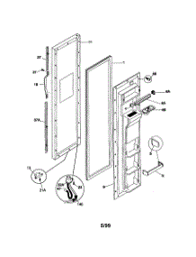 Freezer Door parts for Kenmore Refrigerator 253.57677791 (25357677791, 253 57677791) from AppliancePartsPros.com