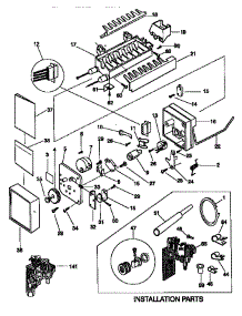 Icemaker parts for Kenmore Refrigerator 253.58082890 (25358082890, 253 58082890) from AppliancePartsPros.com