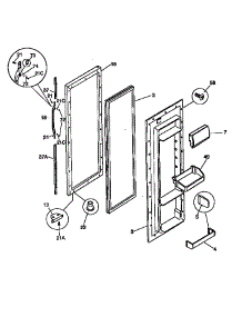 Fresh Food Door parts for Kenmore Refrigerator 253.58082890 (25358082890, 253 58082890) from AppliancePartsPros.com