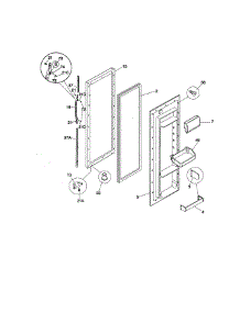 Refrigerator Door parts for Kenmore Refrigerator 253.58082892 (25358082892, 253 58082892) from AppliancePartsPros.com