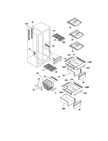 Shelves parts for Kenmore Refrigerator 253.58082892 (25358082892, 253 58082892) from AppliancePartsPros.com