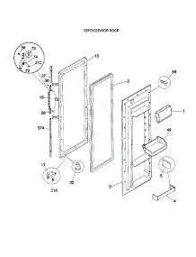 Refrigerator Door parts for Kenmore Refrigerator 253.58082897 (25358082897, 253 58082897) from AppliancePartsPros.com