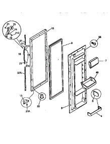 Fresh Food Door parts for Kenmore Refrigerator 253.58085890 (25358085890, 253 58085890) from AppliancePartsPros.com