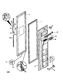 Freezer Door parts for Kenmore Refrigerator 253.58085890 (25358085890, 253 58085890) from AppliancePartsPros.com