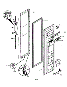 Freezer Door parts for Kenmore Refrigerator 253.58085891 (25358085891, 253 58085891) from AppliancePartsPros.com