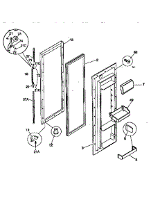 Refrigerator Door parts for Kenmore Refrigerator 253.58085891 (25358085891, 253 58085891) from AppliancePartsPros.com