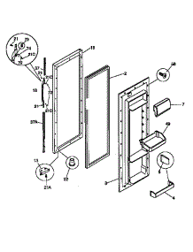 Fresh Food Door parts for Kenmore Refrigerator 253.58087890 (25358087890, 253 58087890) from AppliancePartsPros.com