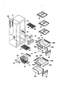 Shelves parts for Kenmore Refrigerator 253.58087891 (25358087891, 253 58087891) from AppliancePartsPros.com
