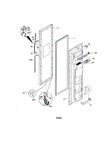 Freezer Door parts for Kenmore Refrigerator 253.58087892 (25358087892, 253 58087892) from AppliancePartsPros.com