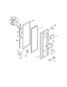 Refrigerator Door parts for Kenmore Refrigerator 253.58087893 (25358087893, 253 58087893) from AppliancePartsPros.com