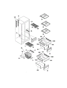 Shelves parts for Kenmore Refrigerator 253.58087893 (25358087893, 253 58087893) from AppliancePartsPros.com