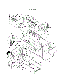 Ice Container parts for Kenmore Refrigerator 253.58087897 (25358087897, 253 58087897) from AppliancePartsPros.com