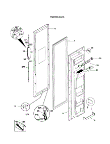 Freezer Door parts for Kenmore Refrigerator 253.58087897 (25358087897, 253 58087897) from AppliancePartsPros.com