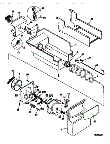Ice Bucket / Auger parts for Kenmore Refrigerator 253.58672890 (25358672890, 253 58672890) from AppliancePartsPros.com