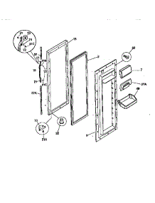 Refrig. Door parts for Kenmore Refrigerator 253.58672891 (25358672891, 253 58672891) from AppliancePartsPros.com