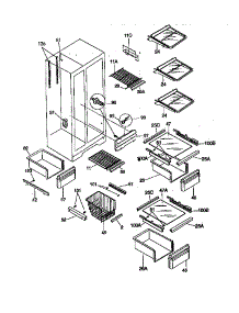 Shelves parts for Kenmore Refrigerator 253.58672891 (25358672891, 253 58672891) from AppliancePartsPros.com