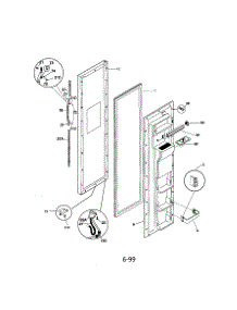 Freezer Door parts for Kenmore Refrigerator 253.58672892 (25358672892, 253 58672892) from AppliancePartsPros.com