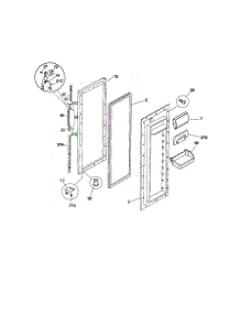 Refrigerator Door parts for Kenmore Refrigerator 253.58672893 (25358672893, 253 58672893) from AppliancePartsPros.com