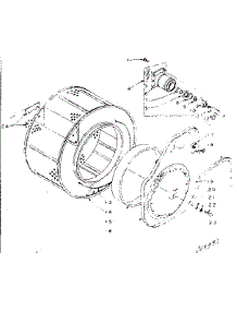 Cylinder And Hub parts for Kenmore Washer Dryer Combo 110.5809952 (1105809952, 110 5809952) from AppliancePartsPros.com