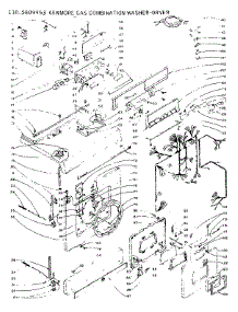 Top And Front parts for Kenmore Washer Dryer Combo 110.5809953 (1105809953, 110 5809953) from AppliancePartsPros.com