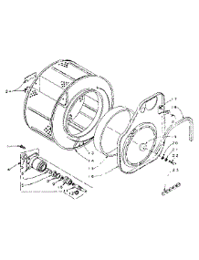 Cylinder And Hub parts for Kenmore Washer Dryer Combo 110.5809954 (1105809954, 110 5809954) from AppliancePartsPros.com