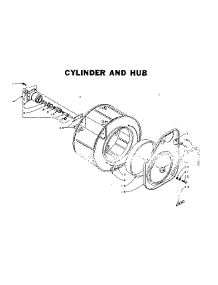 Cylinder And Hub parts for Kenmore Washer Dryer Combo 110.5810815 (1105810815, 110 5810815) from AppliancePartsPros.com