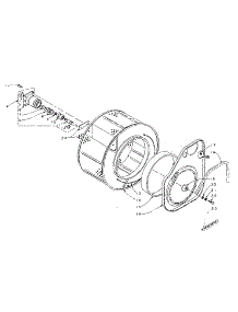Cylinder And Hub parts for Kenmore Washer Dryer Combo 110.5810851 (1105810851, 110 5810851) from AppliancePartsPros.com