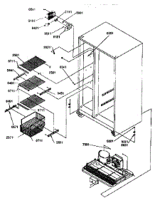 Freezer Shelves And Light parts for Kenmore Refrigerator 596.57547791 (59657547791, 596 57547791) from AppliancePartsPros.com