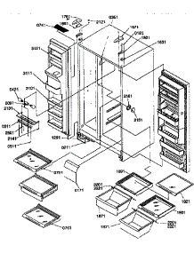 Ref / Frzr Shelves,Lights,Hinges parts for Kenmore Refrigerator 596.57582791 (59657582791, 596 57582791) from AppliancePartsPros.com