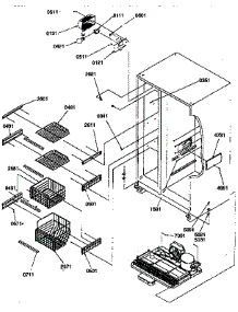 Freezer Shelves And Lights parts for Kenmore Refrigerator 596.57582791 (59657582791, 596 57582791) from AppliancePartsPros.com
