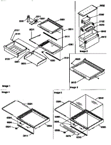 Deli, Shelves, Crisper Assemblies parts for Kenmore Refrigerator 596.57585790 (59657585790, 596 57585790) from AppliancePartsPros.com