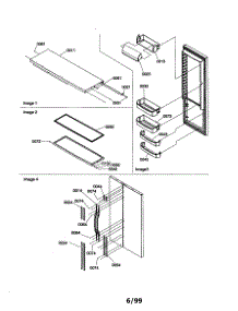 Refrigerator Door / Door Trim / Handles parts for Kenmore Refrigerator 596.58392890 (59658392890, 596 58392890) from AppliancePartsPros.com