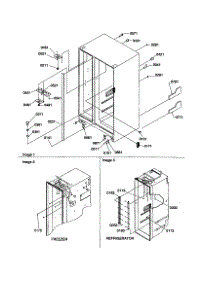 Cabinet Parts parts for Kenmore Refrigerator 596.58392890 (59658392890, 596 58392890) from AppliancePartsPros.com