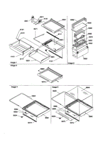 Dell / Shelves / Crisper / Accessories parts for Kenmore Refrigerator 596.58397890 (59658397890, 596 58397890) from AppliancePartsPros.com