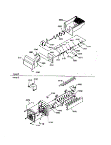 Ice Bucket Auger / Ice Maker Parts parts for Kenmore Refrigerator 596.58627990 (59658627990, 596 58627990) from AppliancePartsPros.com