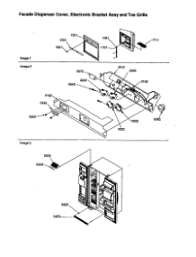 Dispenser / Elec. Bracket / Toe Grille parts for Kenmore Refrigerator 596.58627990 (59658627990, 596 58627990) from AppliancePartsPros.com