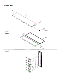 Freezer Door parts for Kenmore Refrigerator 596.58634000 (59658634000, 596 58634000) from AppliancePartsPros.com