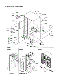 Cabinet Parts And Toe Grille parts for Kenmore Refrigerator 596.58637890 (59658637890, 596 58637890) from AppliancePartsPros.com