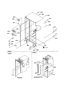 Cabinet Parts parts for Kenmore Refrigerator 596.58642890 (59658642890, 596 58642890) from AppliancePartsPros.com
