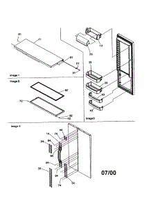 Refrigerator Door, Trim / Handles parts for Kenmore Refrigerator 596.58644000 (59658644000, 596 58644000) from AppliancePartsPros.com