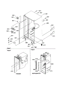 Cabinet Parts parts for Kenmore Refrigerator 596.58647890 (59658647890, 596 58647890) from AppliancePartsPros.com