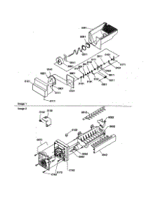 Ice Bucket Auger / Ice Maker parts for Kenmore Refrigerator 596.58692890 (59658692890, 596 58692890) from AppliancePartsPros.com
